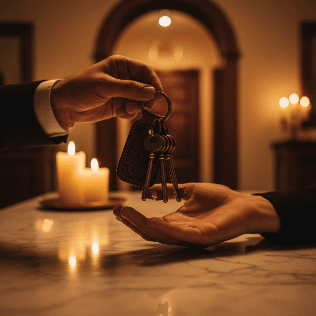 Entrega de llaves de propiedad nueva